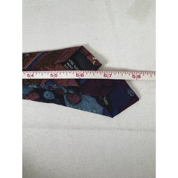 Vintage Gino Pompeii Mens Set Lot Of 2 Silk Ties Art Deco 80s Abstract Designer - Picture 7 of 7